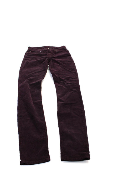 Anlo Womens Midrise Five Pockets Corduroy Bootcut Pant Blue Purple Size 24 Lot 2