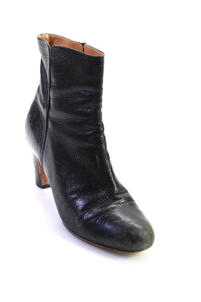 Maison Martin Margiela Womens Leather Zip Up Ankle Boots Black Size 37 7