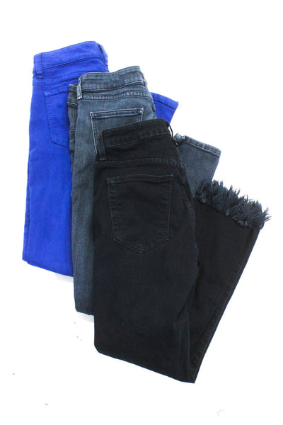 CarmarJustblack Womens Skinny Leg Jeans Blue Cotton Size 27 26 Lot 3
