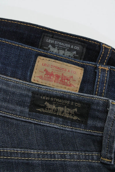 Levis Mens Cotton Dark Wash Skinny Bootcut Straight Jeans Blue Size 10 13 Lot 3