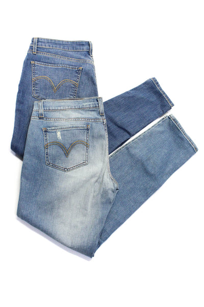Levis Womens Cotton Distress Light Wash Skinny Leg Jeans Blue Size 13 Lot 2