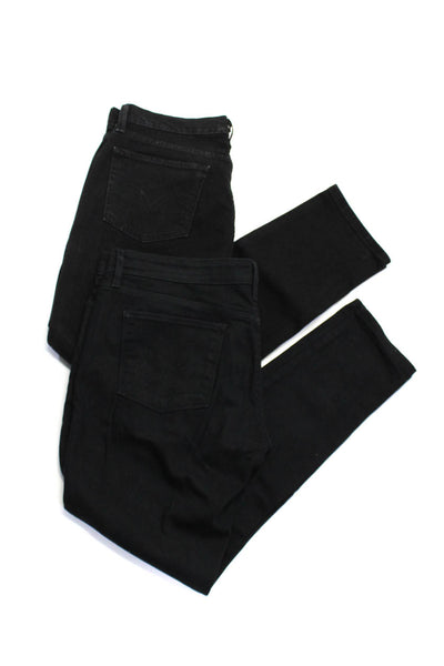 Levis Mens Cotton Buttoned 5-Pocket Skinny Leg Jeans Black Size 14 15 Lot 2