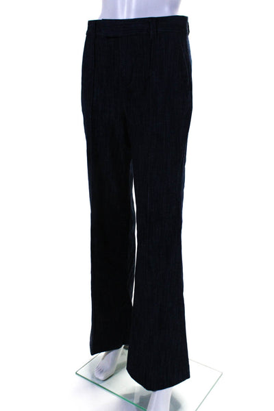 Joie Womens High Waist Pleated Flare Denim Pants Jeans Dark Blue Size 6