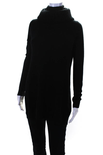 Theory Womens Long Sleeve Tube Neck Cashmere Sweater Black Size Small
