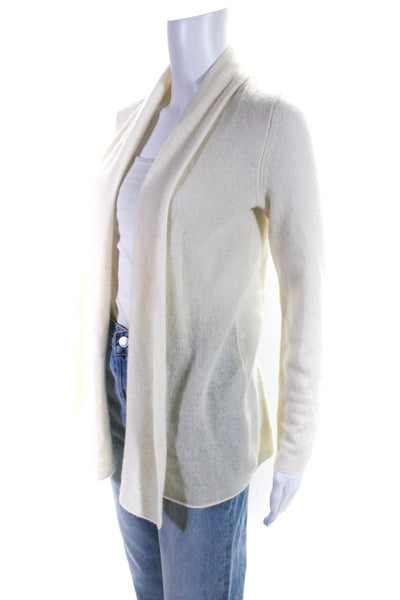 Wythe NY Womens Cashmere Knit Long Sleeve Open Sweater Cardigan Beige Size XS