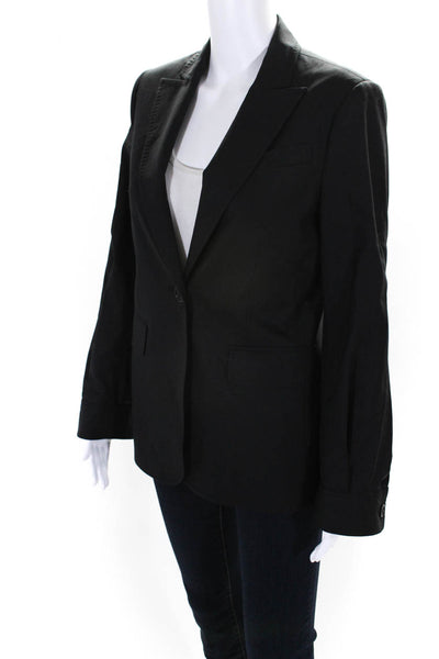 BCBGMAXAZRIA Women's Long Sleeves Line One Button Blazer Black Size S