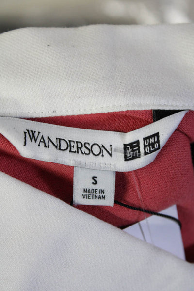 J Wanderson Women's Collar Short Sleeves T-Shirt Mini Dress Stripe Size S
