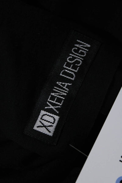 Xenia Design Women's Long Sleeve Contrast Off Shoulder Blouse Black Size S