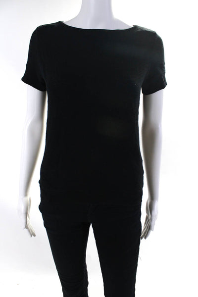 APC Women's Cotton Short Sleeve Textured T-shirt Black Size M