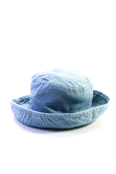 Calypso Saint Barth Womens Blue Cotton Bucket Hat Size OS