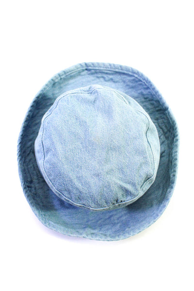 Calypso Saint Barth Womens Blue Cotton Bucket Hat Size OS