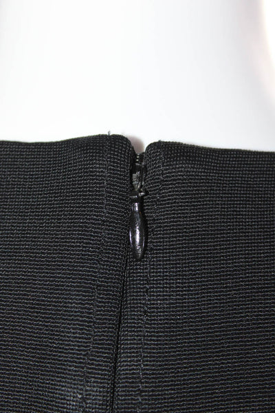 Cinq A Sept Womens Crew Neck Knit Sleeveless Midi Sheath Dress Black Size 4