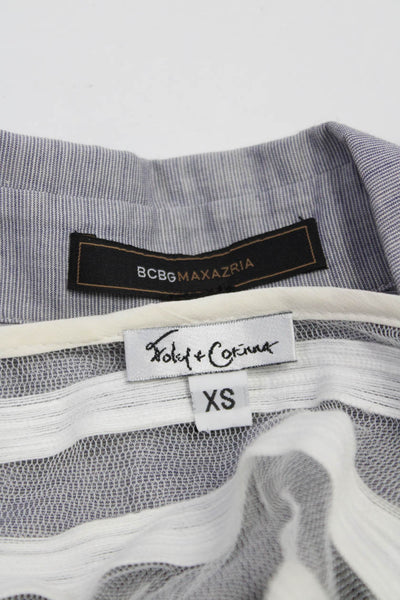 BCBGMAXAZRIA Foley + Corinna Womens Gray Cotton Sleeveless Shirt Size S XS lot 2