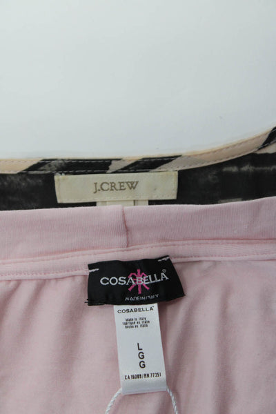 J Crew Cosabella Womens Black Tan Striped Silk Sleeveless Tank Top Size 8 L Lot2