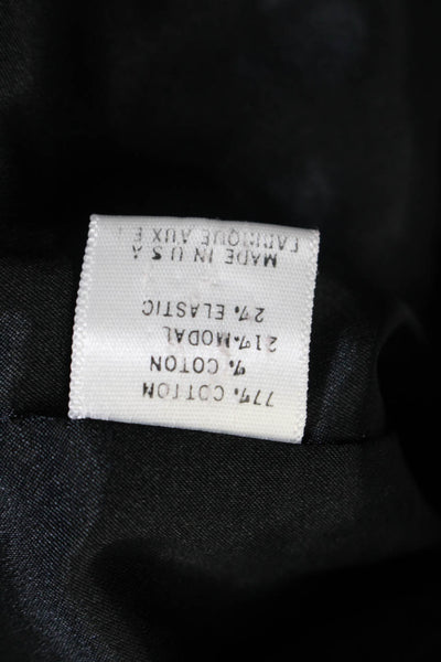 Theory Womens Black Cotton Velour Two Button Long Sleeve Blazer Size S