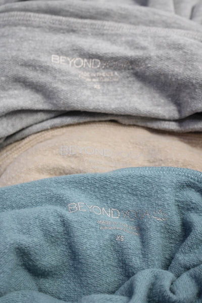 Beyond Yoga Womens Crop Turtleneck Sweatshirt Beige Blue Gray XS Lot 3