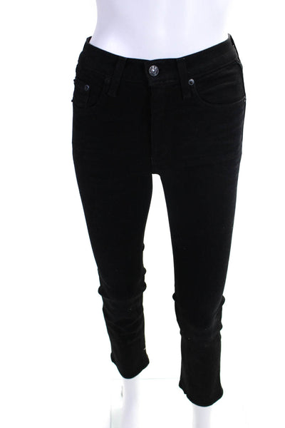 Rag & Bone Jean Women's High Waist Straight Skinny Jeans Black Size 24