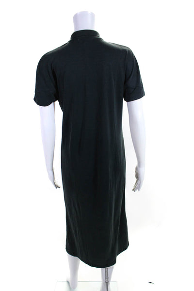 Heartloom Women's Short Sleeve Double Slit Midi T-shirt Dress Dark Green Size S