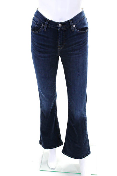Hudson Womens Cotton Denim Dark Wash Mid-Rise Flared Hem Jeans Blue Size 28