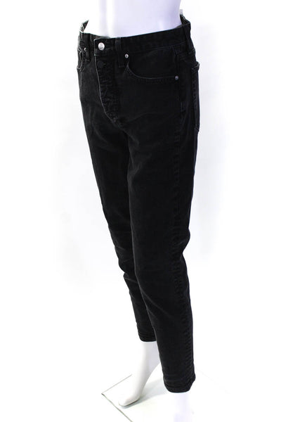 We Wore What X Joes Womens Black Fly Button High Rise Straight Jeans Size 27