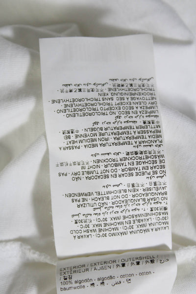 Bimba Y Lola Women's Cotton Short Sleeve Gathered T-shirt White Size S