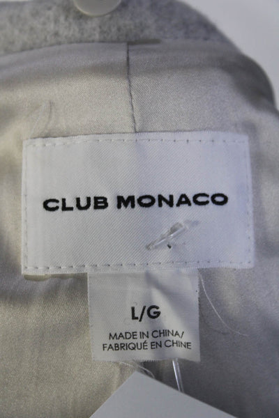 Club Monaco Women's Collar Full Zip Long Coat Gray Size L