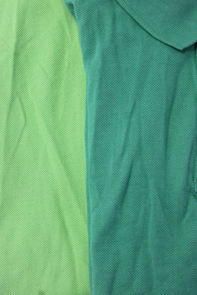 Lilly Pulitzer Girls Short Sleeve Collared Polo Shirts Green Size 14 Small Lot 2