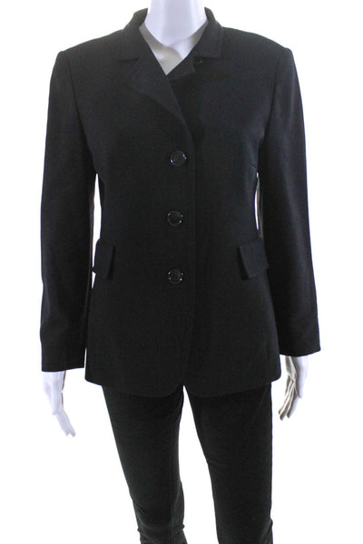 Akris Punto Women's Long Sleeves Line Three Button Blazer Black Size S