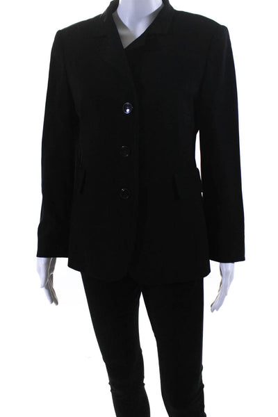 Akris Punto Women's Long Sleeves Line Three Button Blazer Black Size S