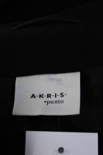 Akris Punto Women's Long Sleeves Line Three Button Blazer Black Size S