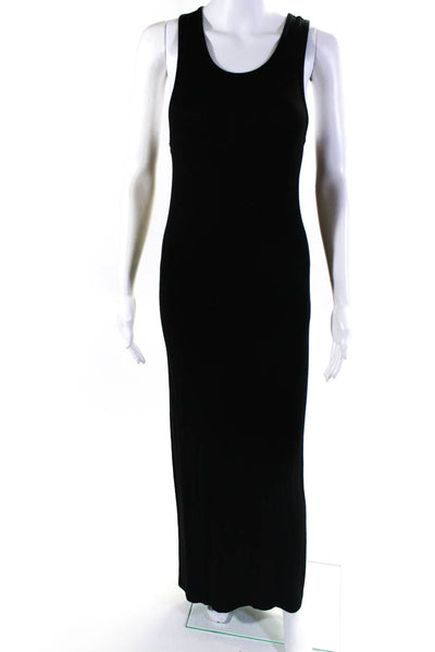 Theory Women's Scoop Neck Sleeveless Maxi Dress Black Size P