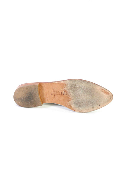 Tibi Women's Round Toe Suede Slip-On Mules Sandals White Size 8
