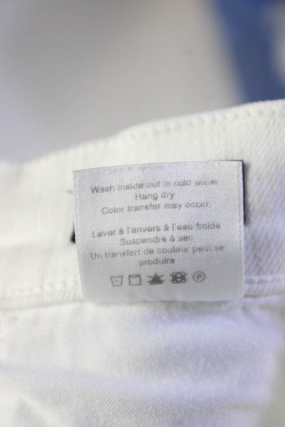 Veronica Beard Womens Cotton Five Pocket Mid-Rise Bootcut Jeans White Size 25