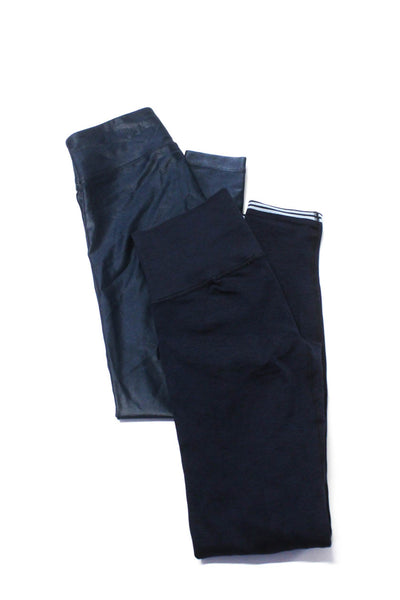 Koral LNDR Womens Shiny Blue Pull On Pants Leggings Size XS Lot 2
