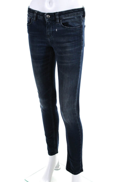 IRO Jeans Womens Cotton Denim Low-Rise Straight Leg Jeans Pants Blue Size 27