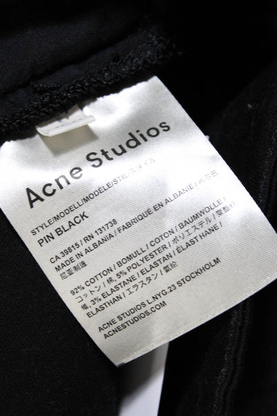 ACNE Studios Womens Cotton Denim High-Rise Skinny Leg Jeans Pants Black Size 26