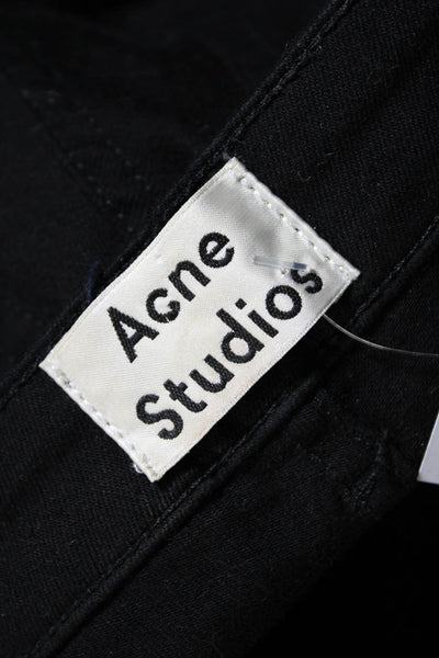ACNE Studios Womens Cotton Denim High-Rise Skinny Leg Jeans Pants Black Size 26