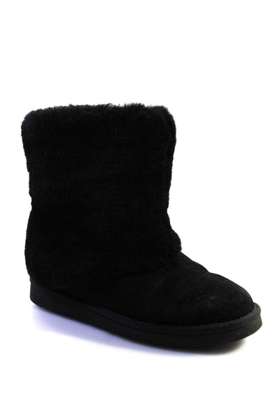 UGG Australia Womens Sheepskin Sherpa Ankle Boots Black Size 9