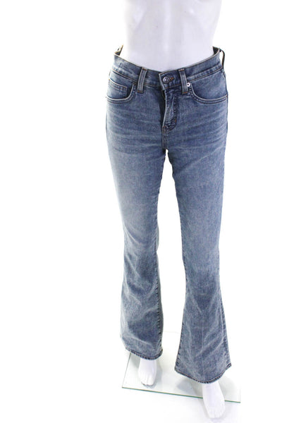 Veronica Beard Jeans Womens Beverly Skinny Flare Leg Jeans Blue Size 24