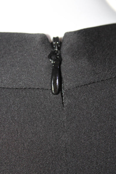 BCBGMAXAZRIA Women's Round Neck Sleeveless A-Line Midi Dress Black Size 4