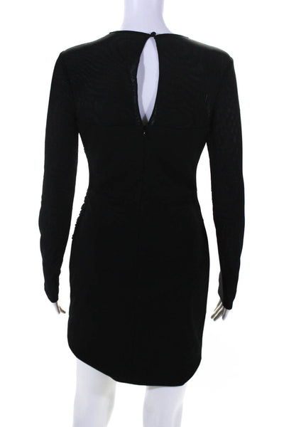 Dress the Population Women's Long Sleeves Cinch Bodycon Mini Dress Black Size S