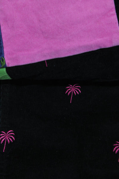 Lilly Pulitzer Girls Embroidered Color Block Corduroy Pants Size 10 Lot 2