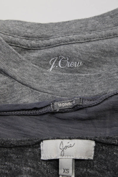 J Crew Monrow Joie Womens Cotton Jersey Knit Shirts Tops Gray Size 2XS XS Lot 3