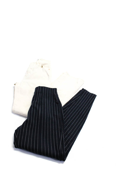 DL 1961 LPA Womens Cotton Striped Straight Skinny Pants Beige Size XS 23 Lot 2