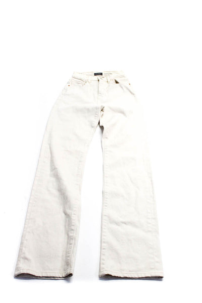DL 1961 LPA Womens Cotton Striped Straight Skinny Pants Beige Size XS 23 Lot 2