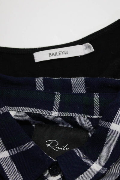 Rails Bailey 44 Womens Blue Plaid Long Sleeve Button Down Shirt Size XS S lot 2