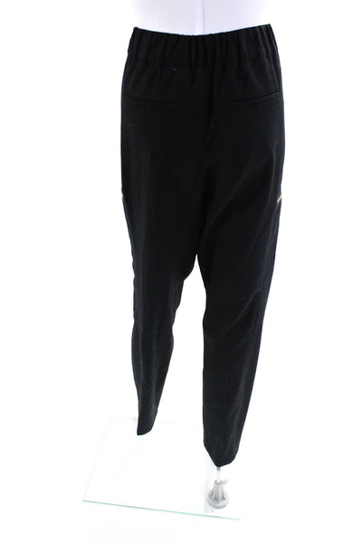 Hugo Hugo Boss Womens Zipper Fly High Rise Straight Leg Pants Black Wool Size 10