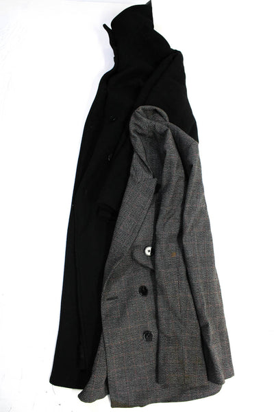 Zara Womens Button Front Long Coats Black Gray Size XS Medium Lot 2