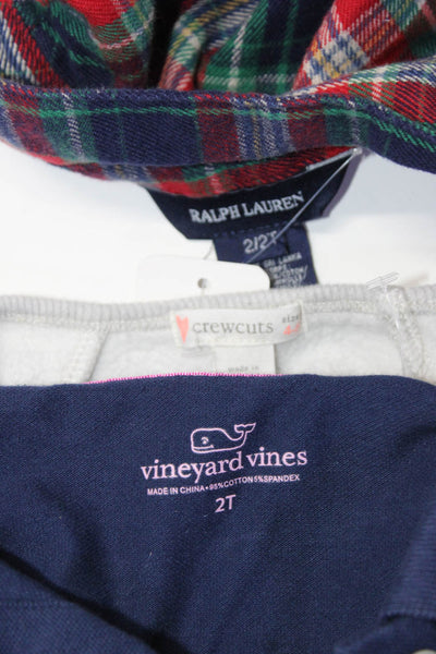Crewcuts Vineyard Vines Childrens Girls Sweatshirt Polo Shirt Size 2 4-5 Lot 3