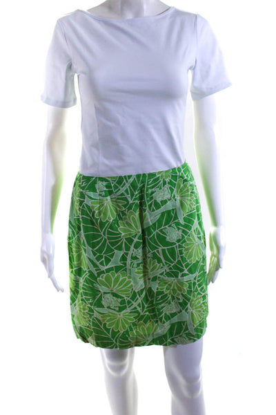 Lilly Pulitzer Womens Salamander Frog Floral Skirts Green Pink Size 4 6 Lot 2